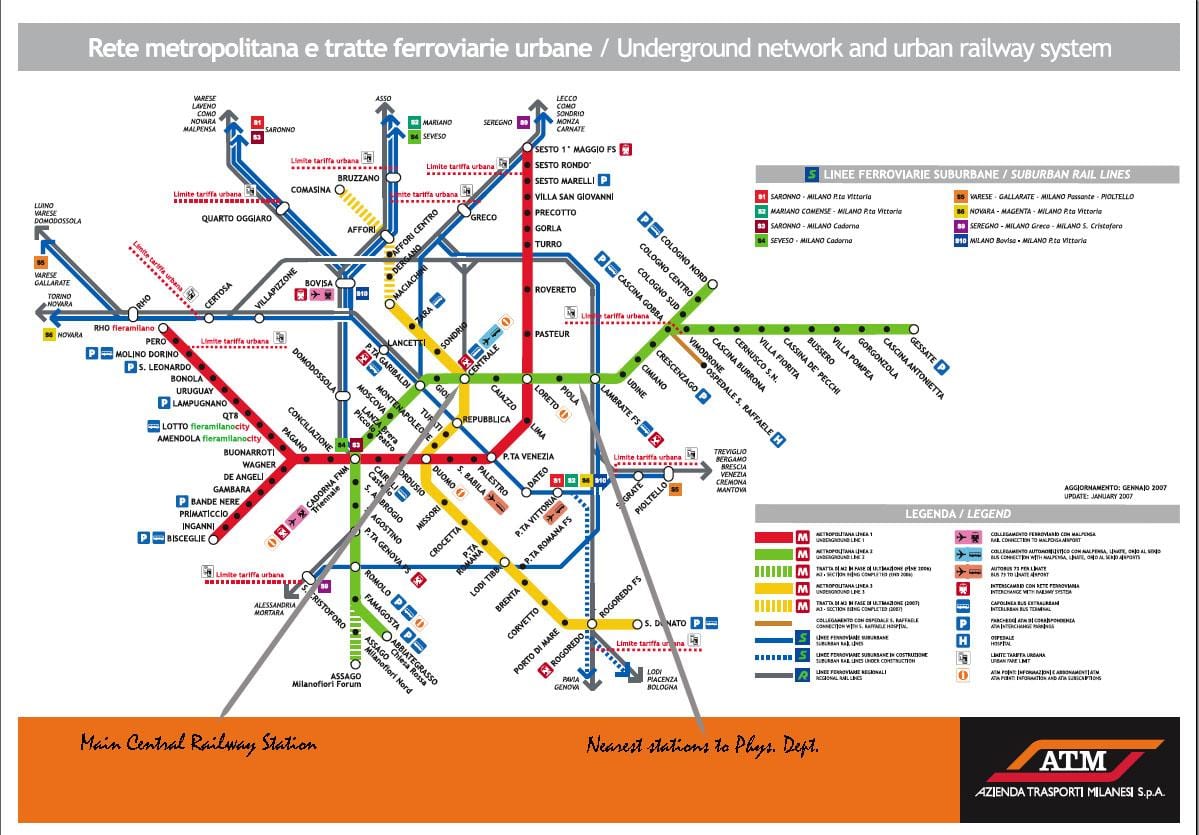 το σιδηροδρομικό σταθμό milano centrale χάρτης