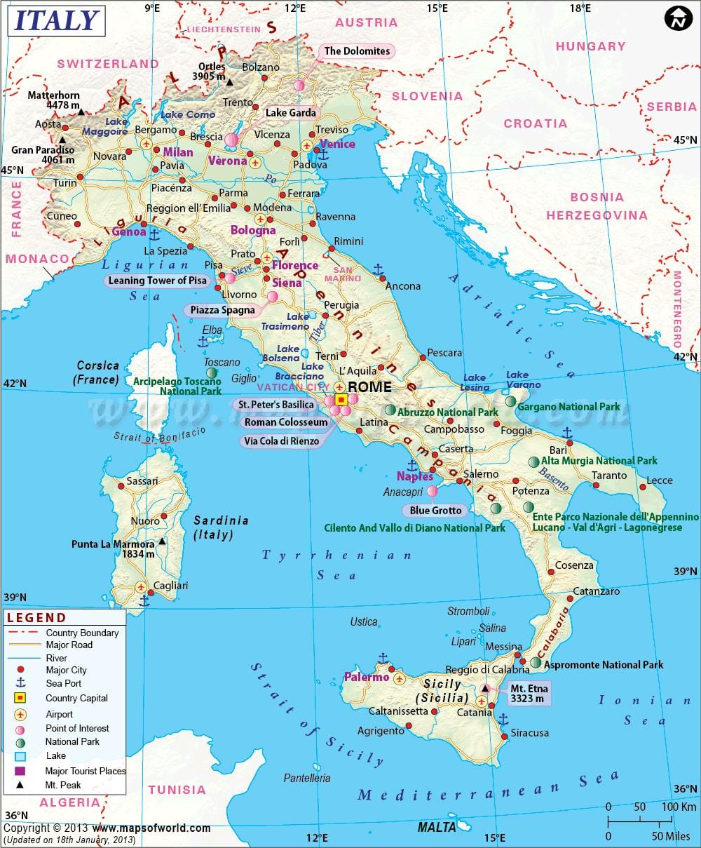 χάρτης του μιλάνου και της γύρω περιοχής