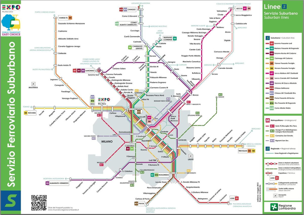 χάρτης της trenord