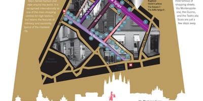 Χάρτης της milan fashion district