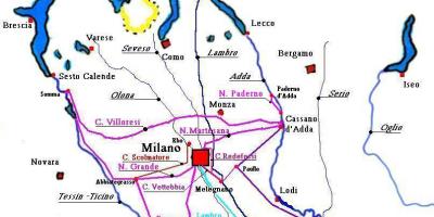 Χάρτης της milan navigli district