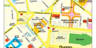 Μιλάνο shopping district χάρτης