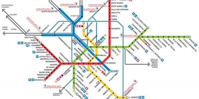 Milano tube χάρτης