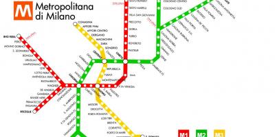 Χάρτης του μετρό του μιλάνο