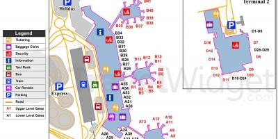 Χάρτης του μιλάνου και τα αεροδρόμια και τους σιδηροδρομικούς σταθμούς